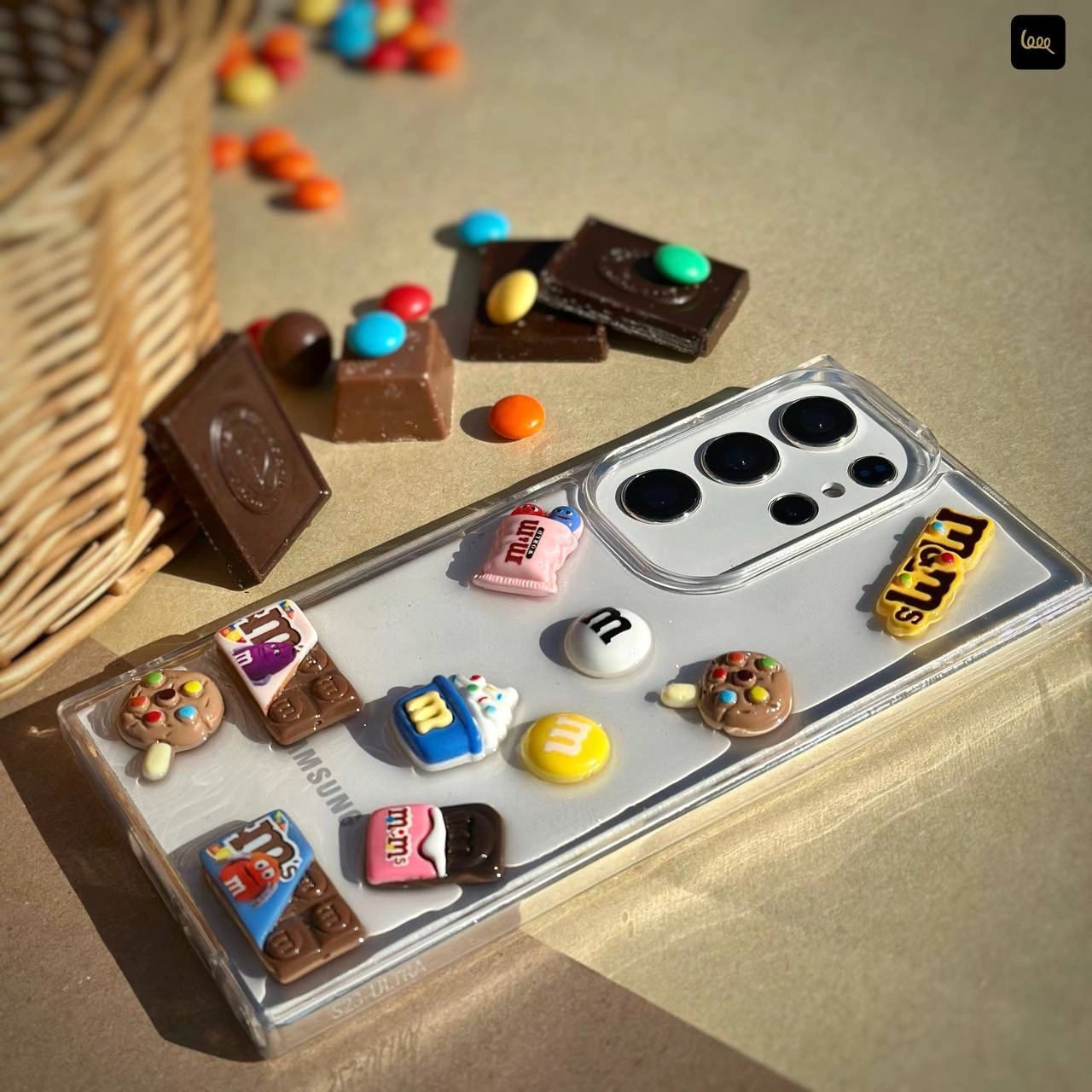 قاب گوشی ‌شفاف M&M مینی‌مال سه‌بعدی برای گوشی سامسونگ