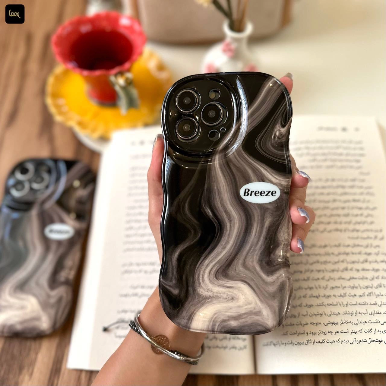 قاب آیفون مدل Marble Ink Splash – Breeze قاب آیفون مدل Marble Ink Splash – Breeze