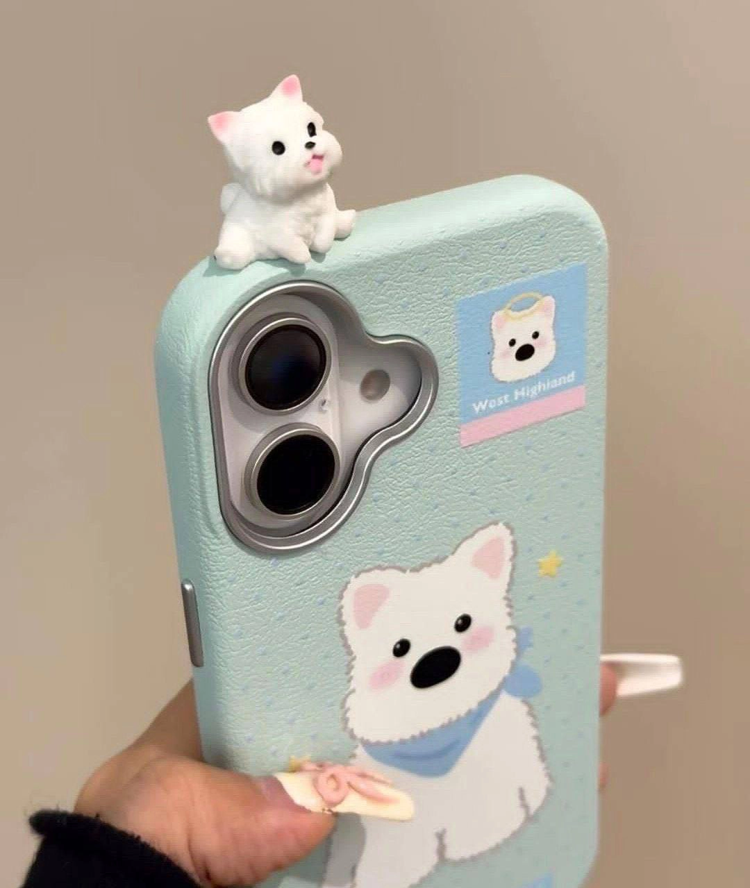 قاب آیفون Masa Dog با طراحی سگ برجسته و فریم آلومینیومی براق