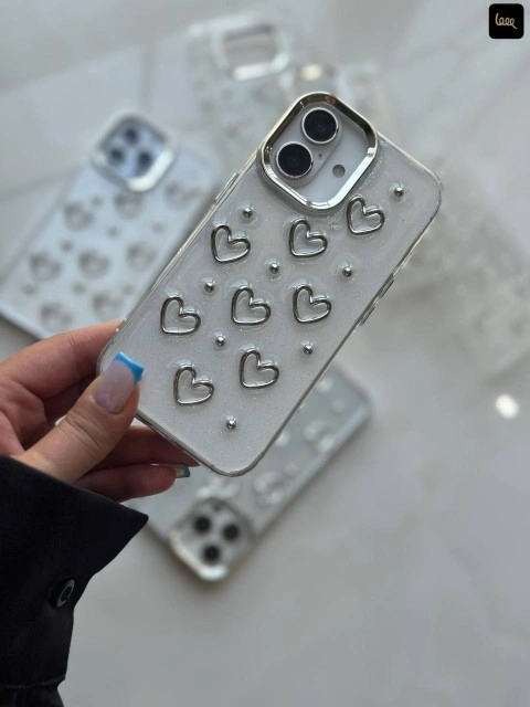 قاب گوشی قلب اکلیلی (Heart Glitter)