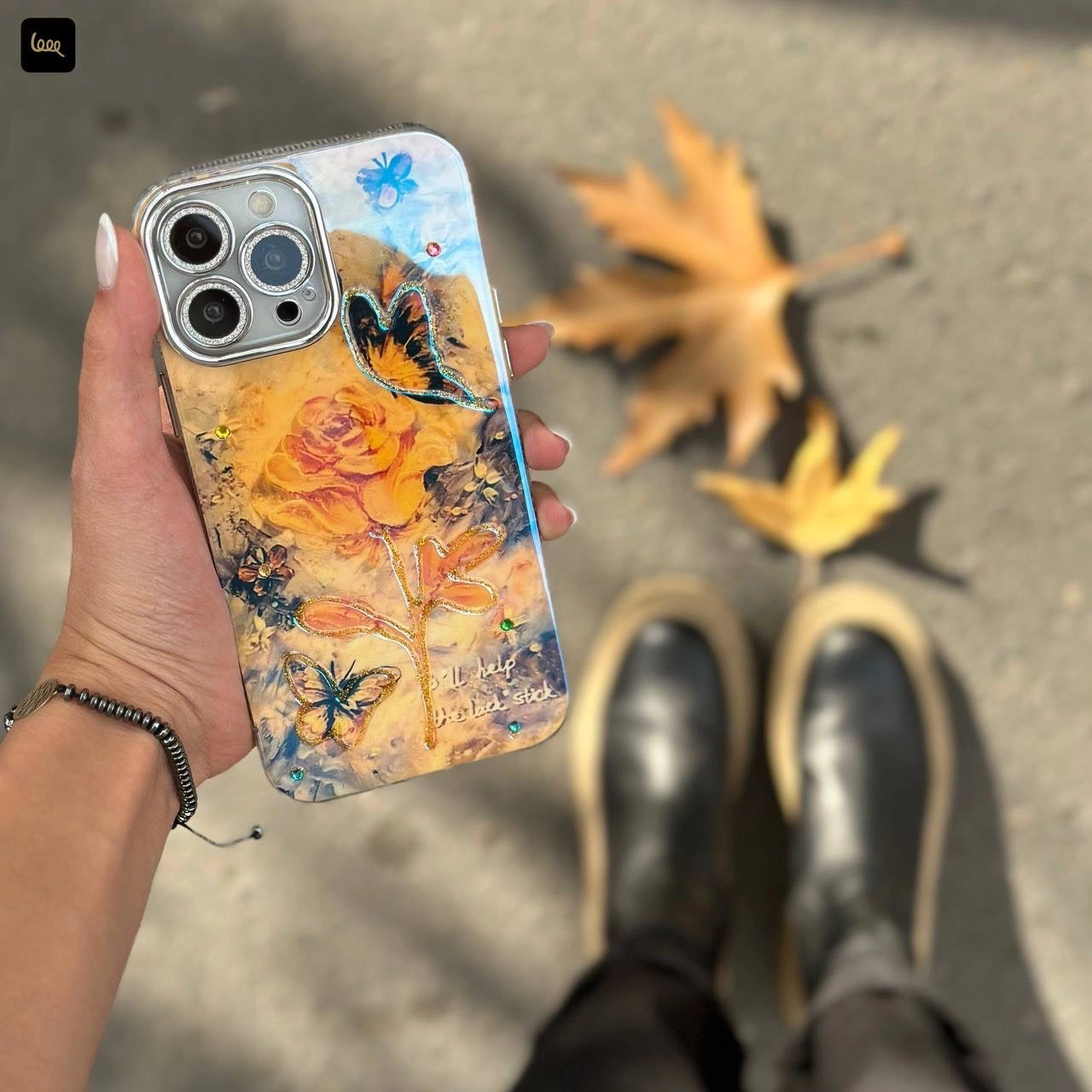 قاب آیفون پروانه پاییزی Icy Butterfly Autumn